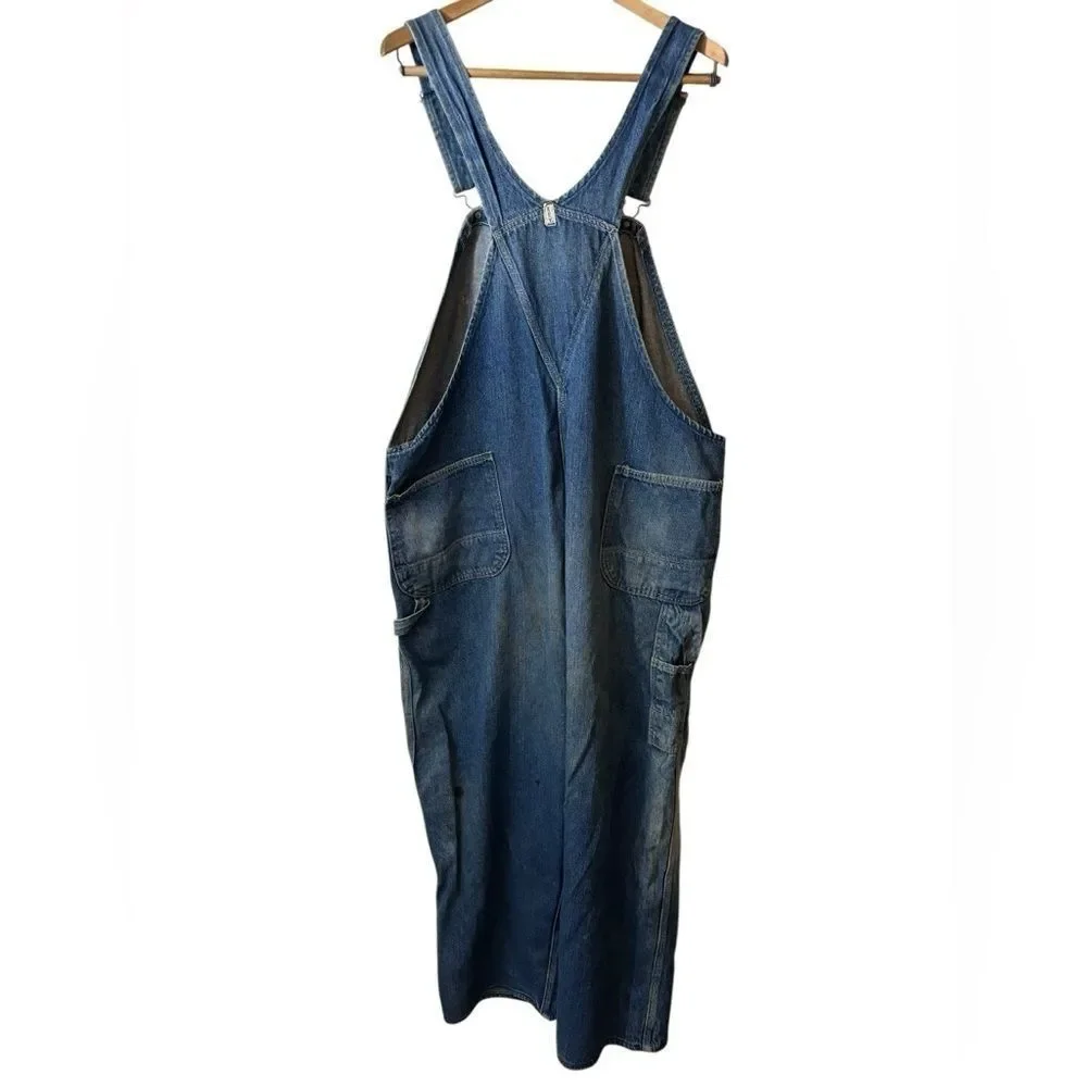 KEY vintage bibs denim jeans overalls